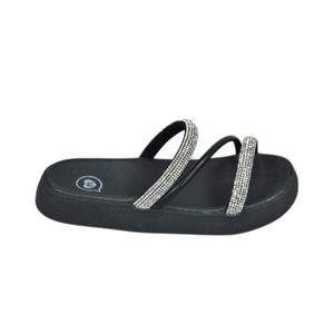 Sandália Molekinha Papete Preto Menina 2538-100