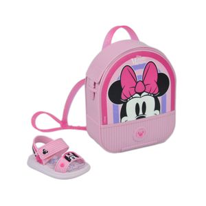 Sandália Grendene Minnie Mochila Rosa Infantil Menina 23078-Be278
