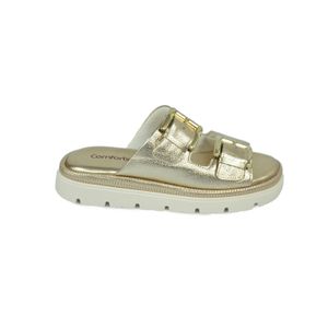 Sandália Comfortflex Birken Dourado Feminina 24-46402