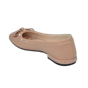 Sapato Moleca Scarpin Salto Baixo Bege Feminina 5820.204