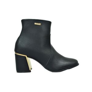 Bota Bebecê Cano Curto Preto Feminina T6616