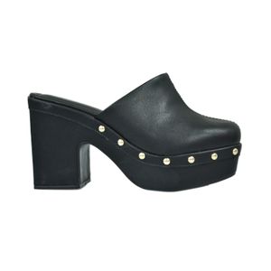 Mule Bebecê Salto Bloco Preto Feminino T5120-663
