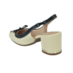 Sapato Beira Rio Salto Médio Creme Feminino 4325.201