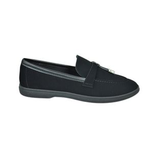 Sapato Moleca Mocassim Nobuck Preto Feminino 5819.102
