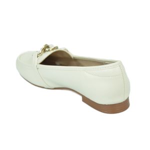 Sapato Beira Rio Mocassim Off White Feminino 4324.102
