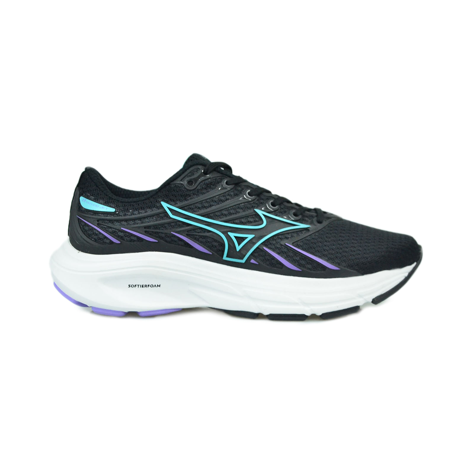 Tênis Mizuno Jet 8 Preto Turquesa Feminino - Omar Calçados