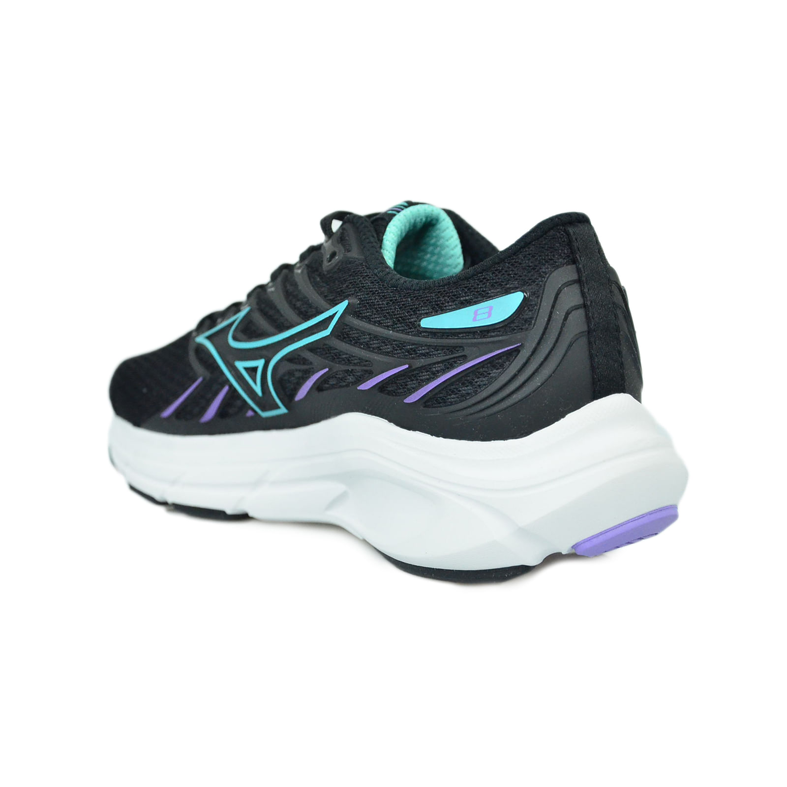 Tênis Mizuno Jet 8 Preto Turquesa Feminino - Omar Calçados