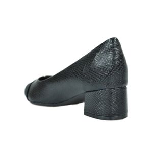 Sapato Piccadilly Cont Scarpin Salto Baixo Preto Feminino