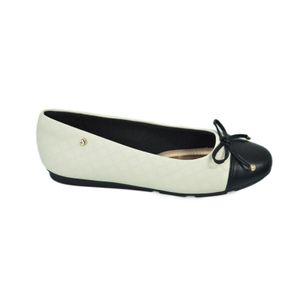 Sapatilha Piccadilly Maxi Bico Redondo Off White Feminina 122030