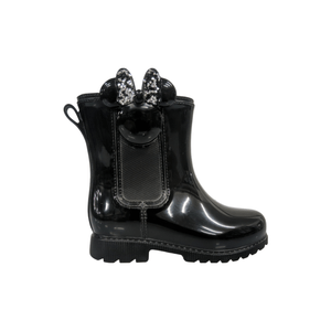Bota Grendene Galocha Minnie Preto Infantil Menina