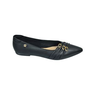 Sapatilha Santinelli Bico Fino Preto Feminina 1600-012-251