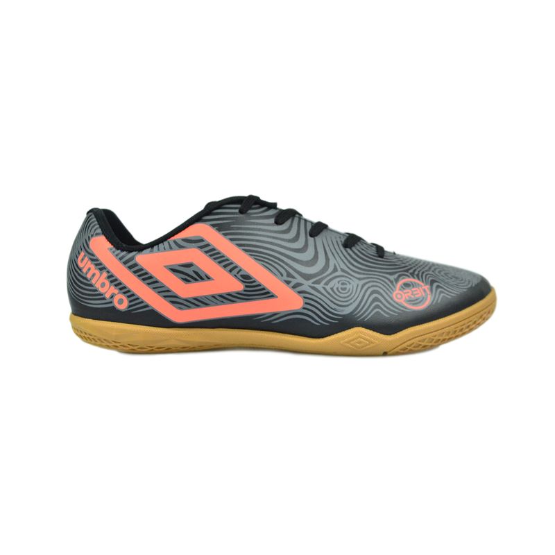 Chuteira-Umbro-Futsal-Orbit-Preto-Laranja