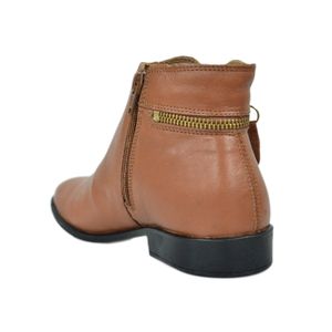 Bota Perlatto Cano Curto Caramelo Feminina Lun002/Tan