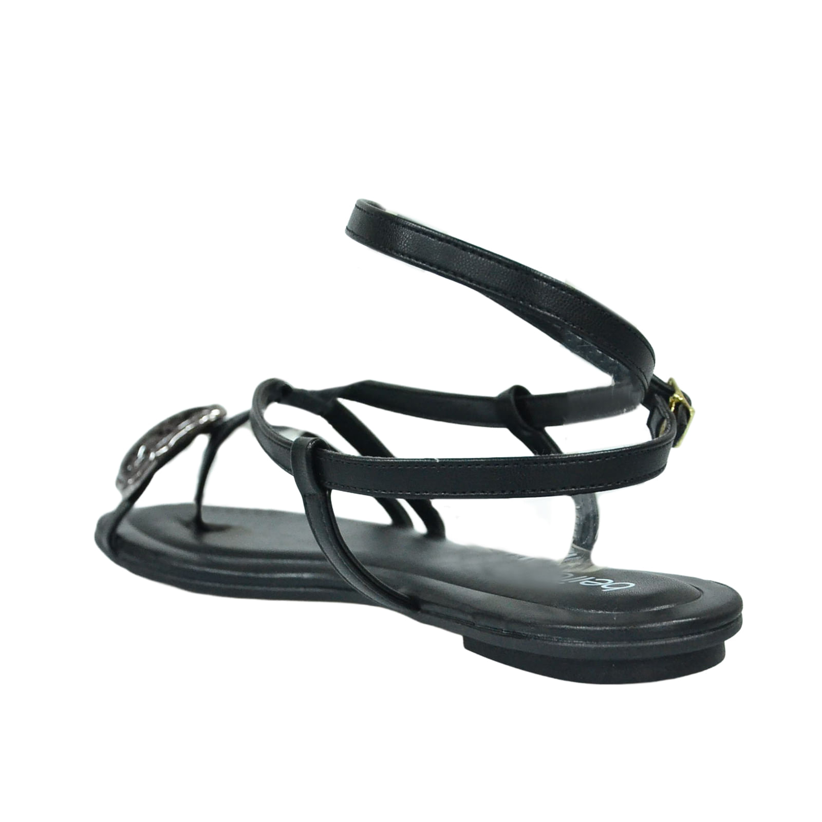 Sandalia Beira Rio Rasteira Preto Feminino 8367.875.9569.15745