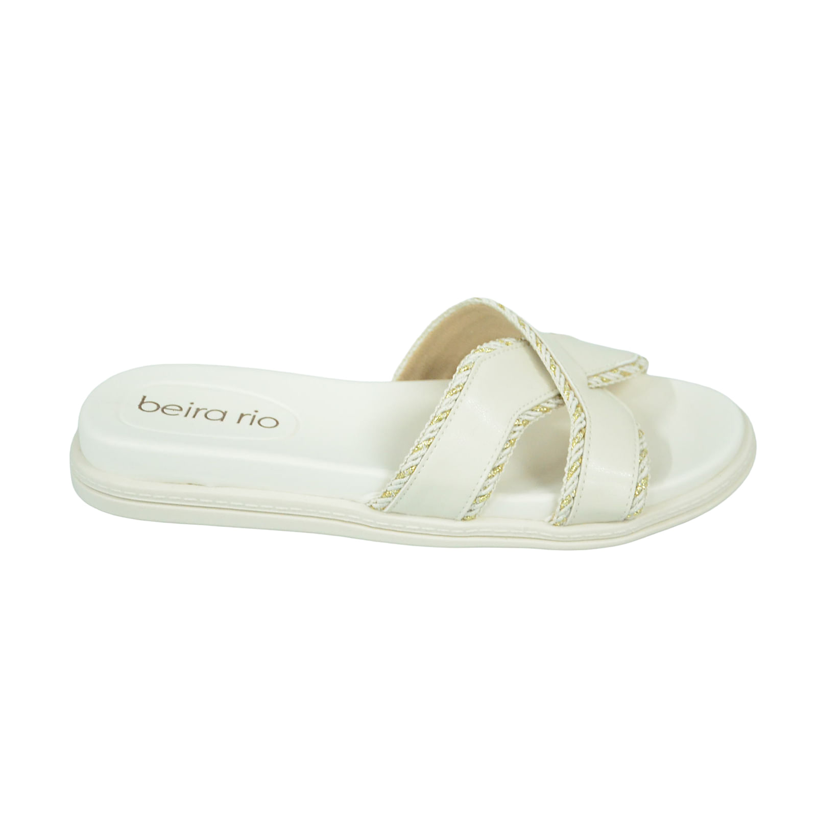 Tamanco Beira Rio Salto Baixo Branco Feminino 8488.127.9569.35312