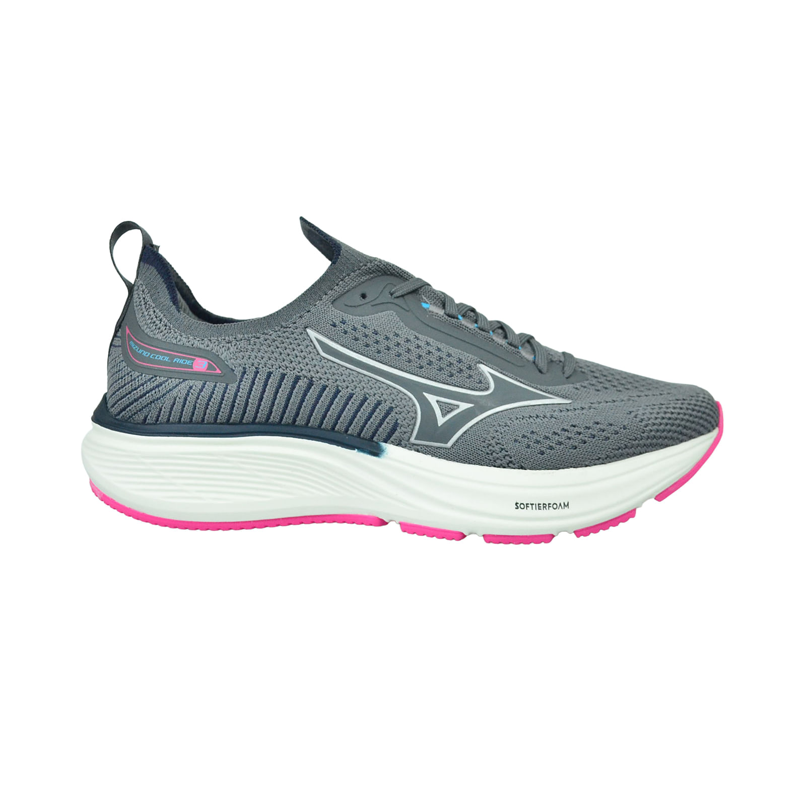 icyou721  Tênis Mizuno Cool Ride Cinza Feminino 101095095 - Omar Calçados