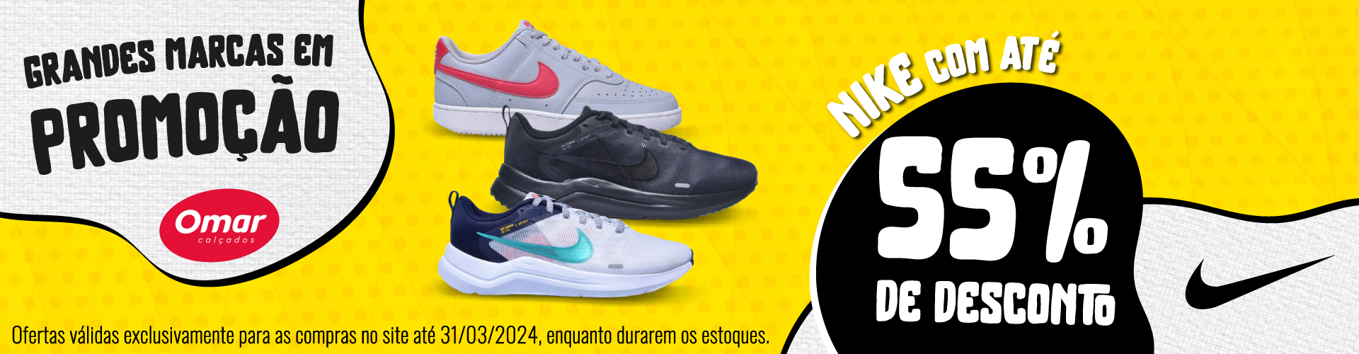 Nike com Desconto na Omar Calçados