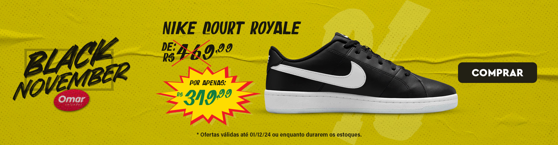 Tênis Nike Court Royale 2 Preto Feminino